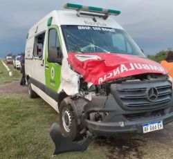 Ambulancia embistió a un caballo en Ruta 12